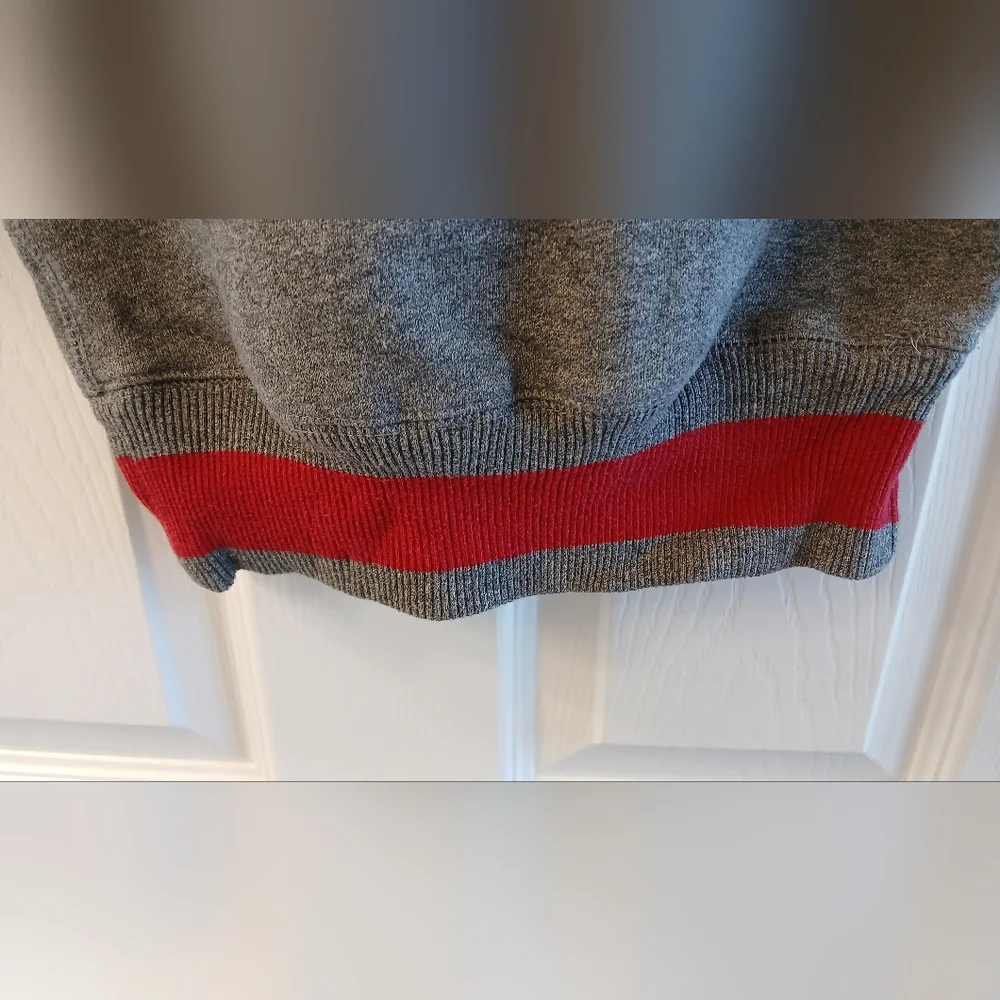 Ralph Lauren Boys Rugby Inspired Toggle Neck Fleece Sweatshirt Gray Size Small 7
